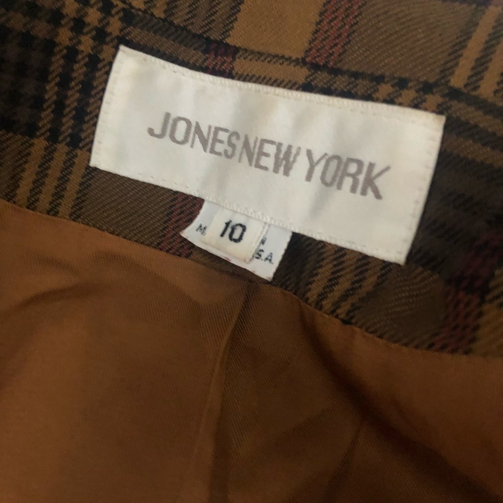 Vintage plaid blazer size 10 - Picture 3 of 3